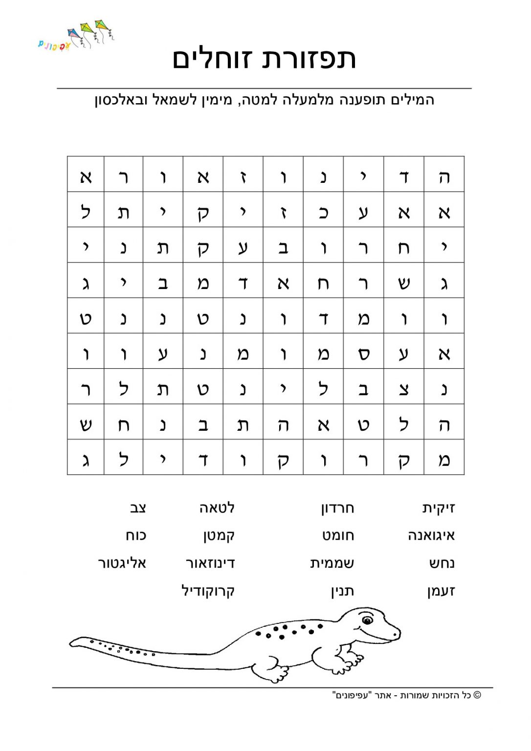תפזורת - עפיפונים - למידה בהנאה